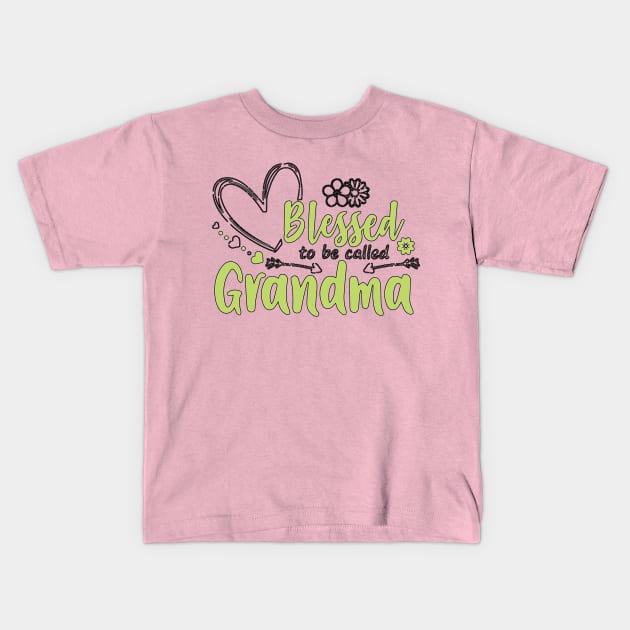 Blessed to be called Grandma Kids T-Shirt by PRINT-LAND